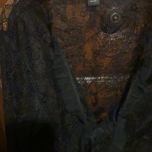 Cejon Accessories lace tie sheer shawl